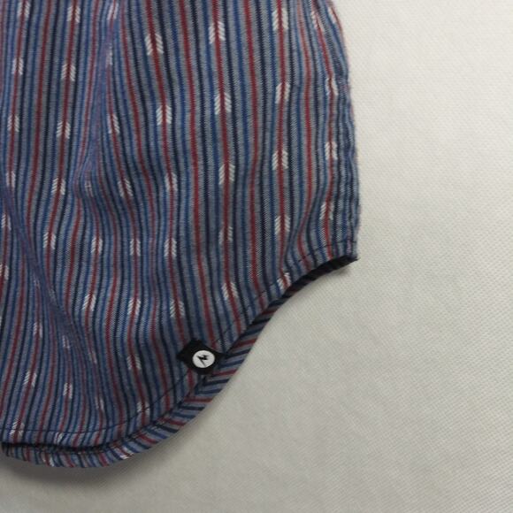 Marmot Blue Long Sleeve Striped Buttondown Shirt Arrow Pattern Size Medium - Picture 5 of 8